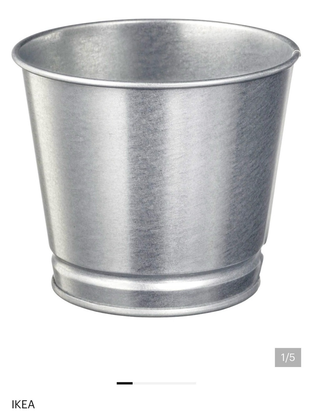 Bundle of 15 IKEA Metal Plant Pot in Silver Finish